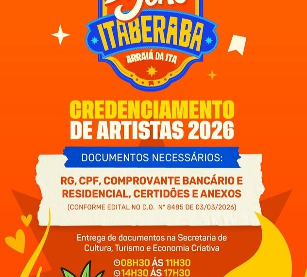 Prefeitura de Itaberaba abre credenciamento de artistas para o São João 2026